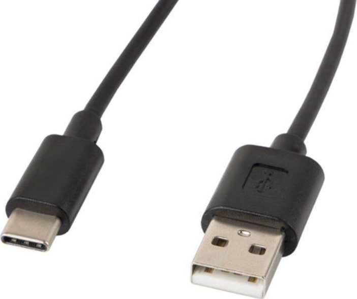 Lanberg USB 2.0 USB-C male - USB-A 1m (CA-USBO-10CC-0010-BK)