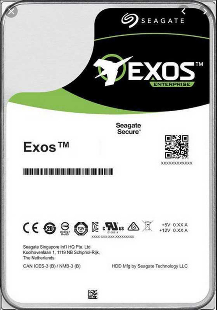 Seagate Exos X16 16TB 3.5" 7200rpm ST16000NM001G