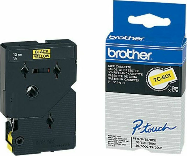 Brother Ταινία Ετικετογράφου 7.7m x 12mm σε Κίτρινο Χρώμα - Image 1