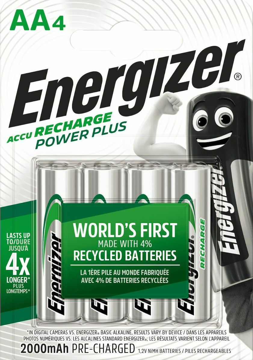 Energizer Power Plus AA 2000mAh 1.2V 4τμχ - Image 1