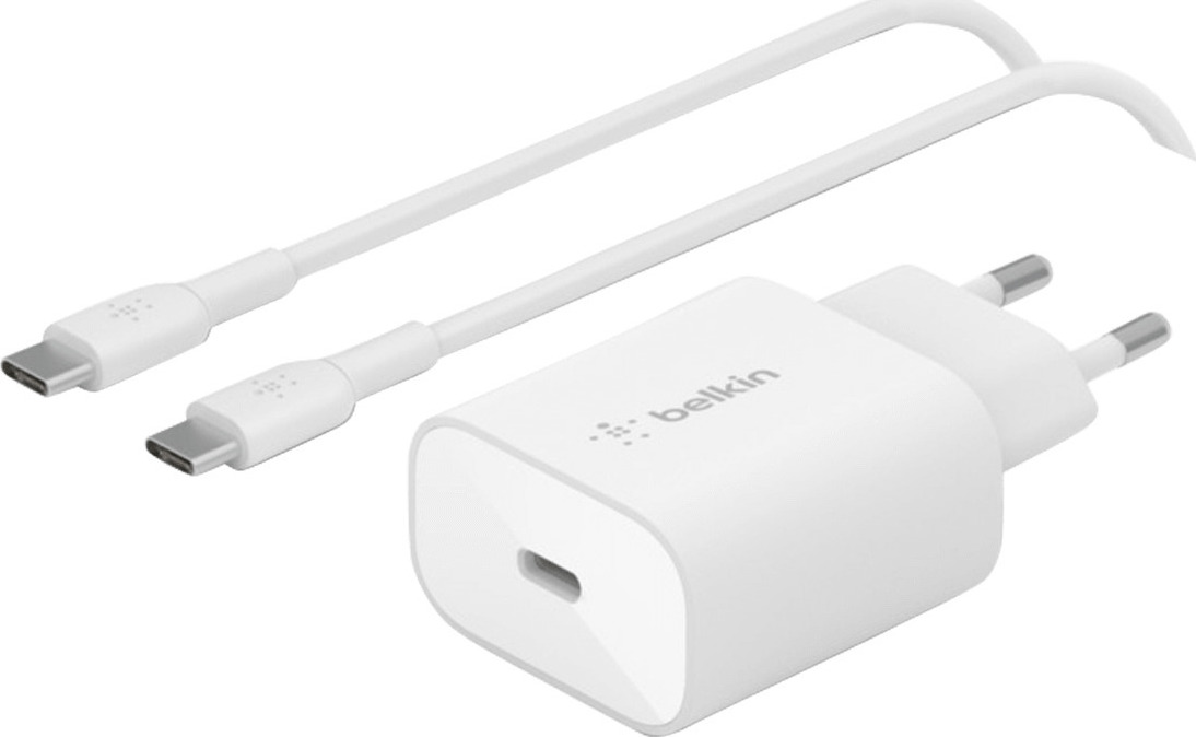 Belkin Boost Charge WCA004VF1MWH-B6 USB-C 25W με Καλώδιο USB-C