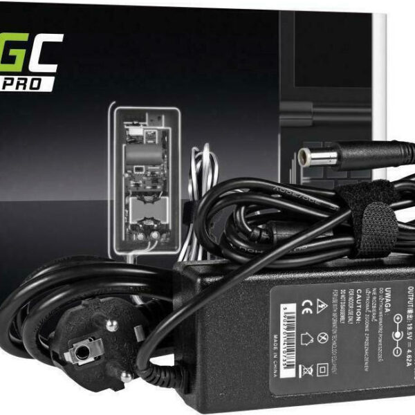 Green Cell Φορτιστής Laptop 90W 19.5V 4.62A για Dell με Αποσπώμενο Καλώδιο Τροφοδοσίας