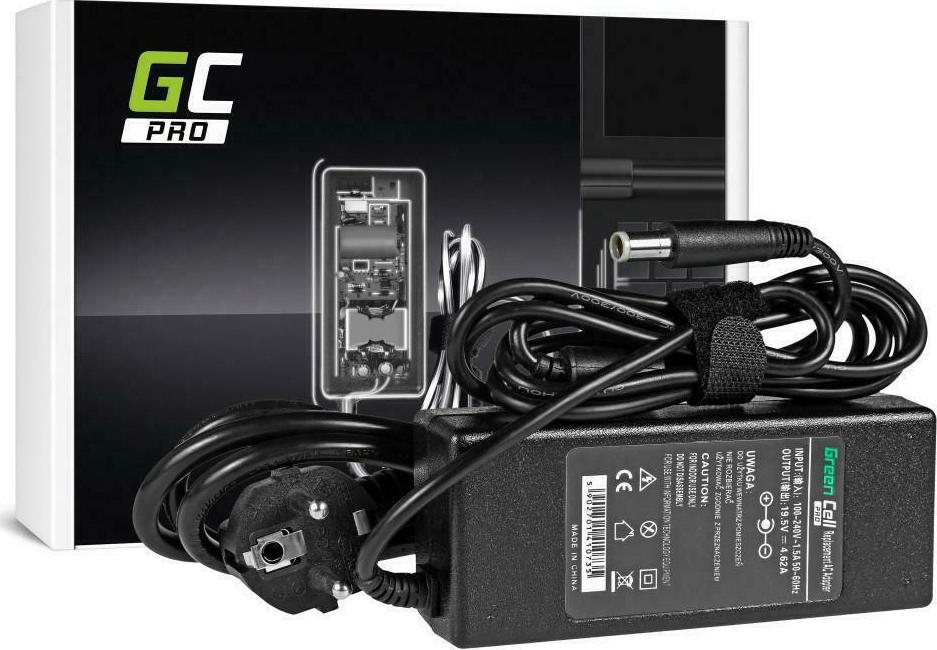 Green Cell Φορτιστής Laptop 90W 19.5V 4.62A για Dell με Αποσπώμενο Καλώδιο Τροφοδοσίας