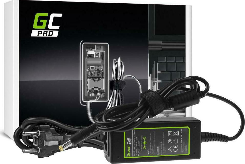 Green Cell Pro Φορτιστής Laptop 45W 19V 2.37A για Acer με Αποσπώμενο Καλώδιο Τροφοδοσίας