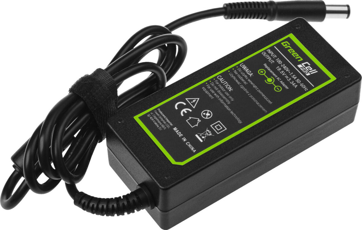 Green Cell PRO Φορτιστής Laptop 65W 19.5V 3.34A για Dell με Αποσπώμενο Καλώδιο Τροφοδοσίας 7.4 mm-5.0 mm - Image 4