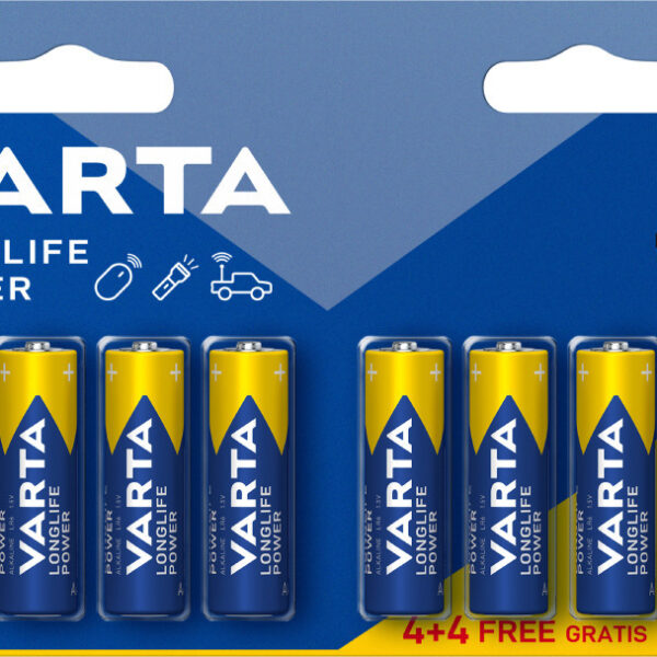 Varta LongLife Power AA 1.5V 8τμχ 04906