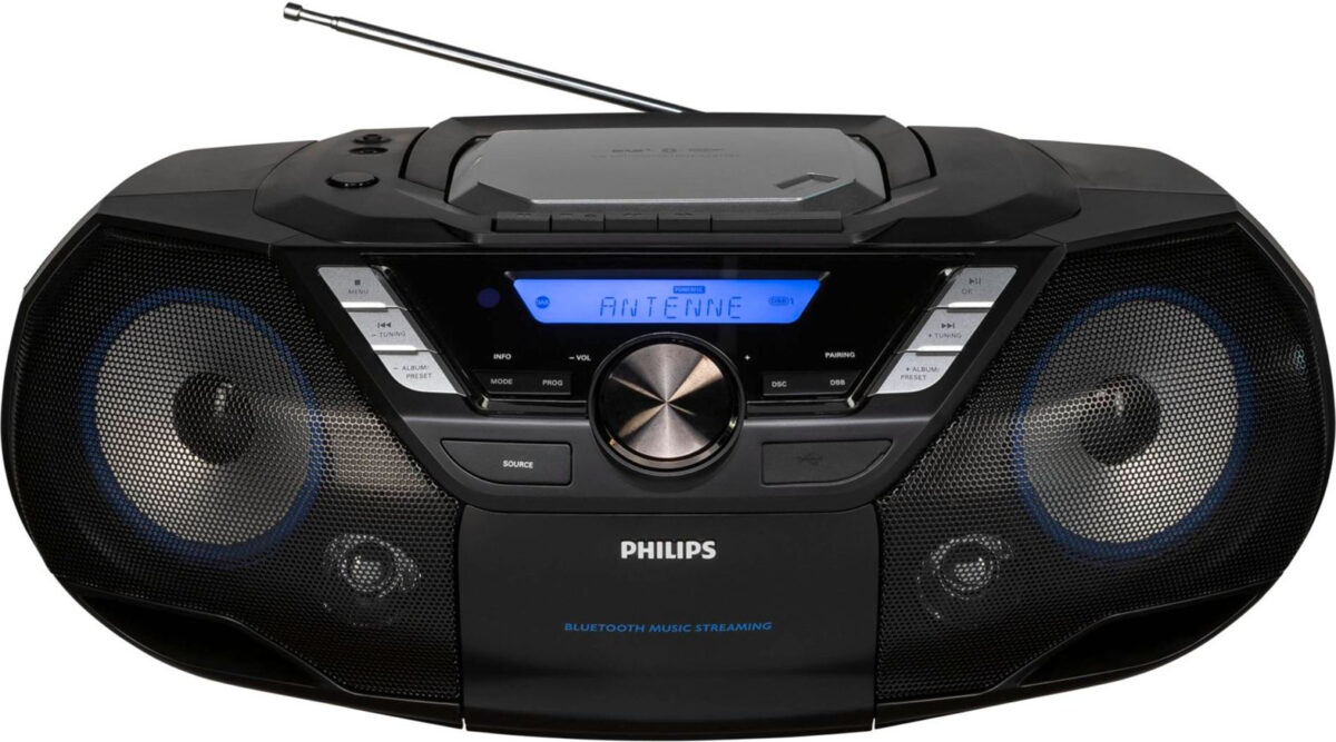 Philips Φορητό Ηχοσύστημα AZB798T με Bluetooth / CD / USB / Ραδιόφωνο σε Μαύρο Χρώμα - Image 3