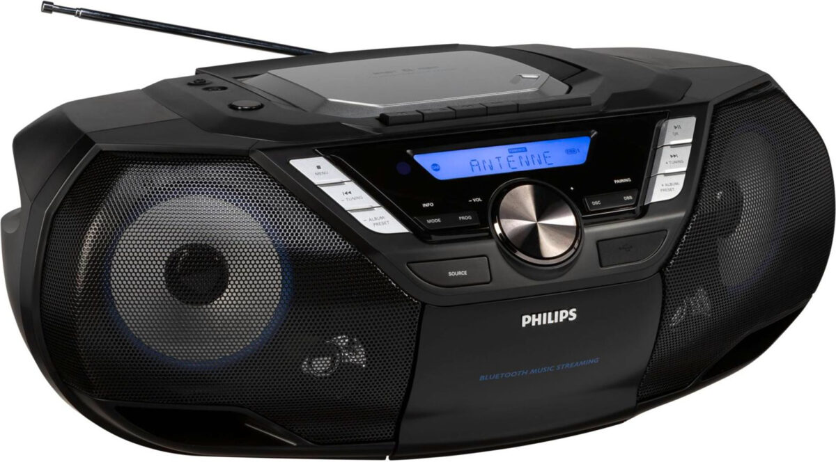 Philips Φορητό Ηχοσύστημα AZB798T με Bluetooth / CD / USB / Ραδιόφωνο σε Μαύρο Χρώμα - Image 4
