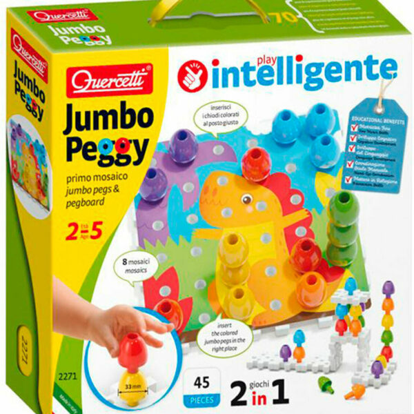 Quercetti Jumbo Pegs & Pegboard για 12+ Μηνών