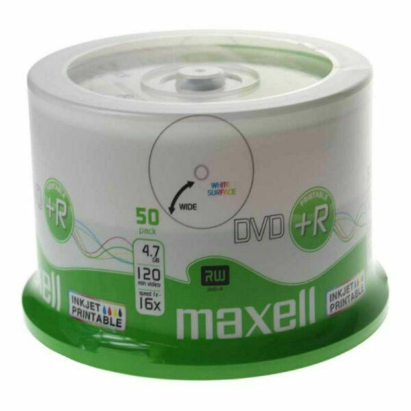 Maxell SP50 Εγγράψιμα DVD+R 16x Printable 4.7GB Cake Box 50τμχ