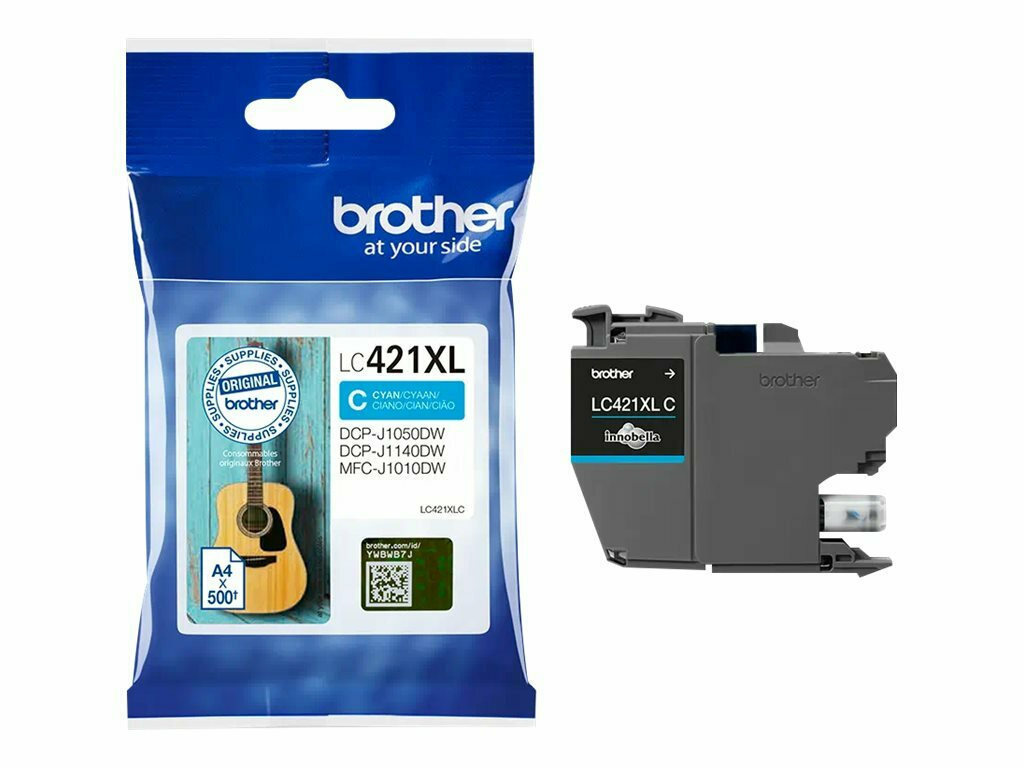 Brother LC421XL Γνήσιο Μελάνι Εκτυπωτή InkJet Κυανό (LC-421XLC)