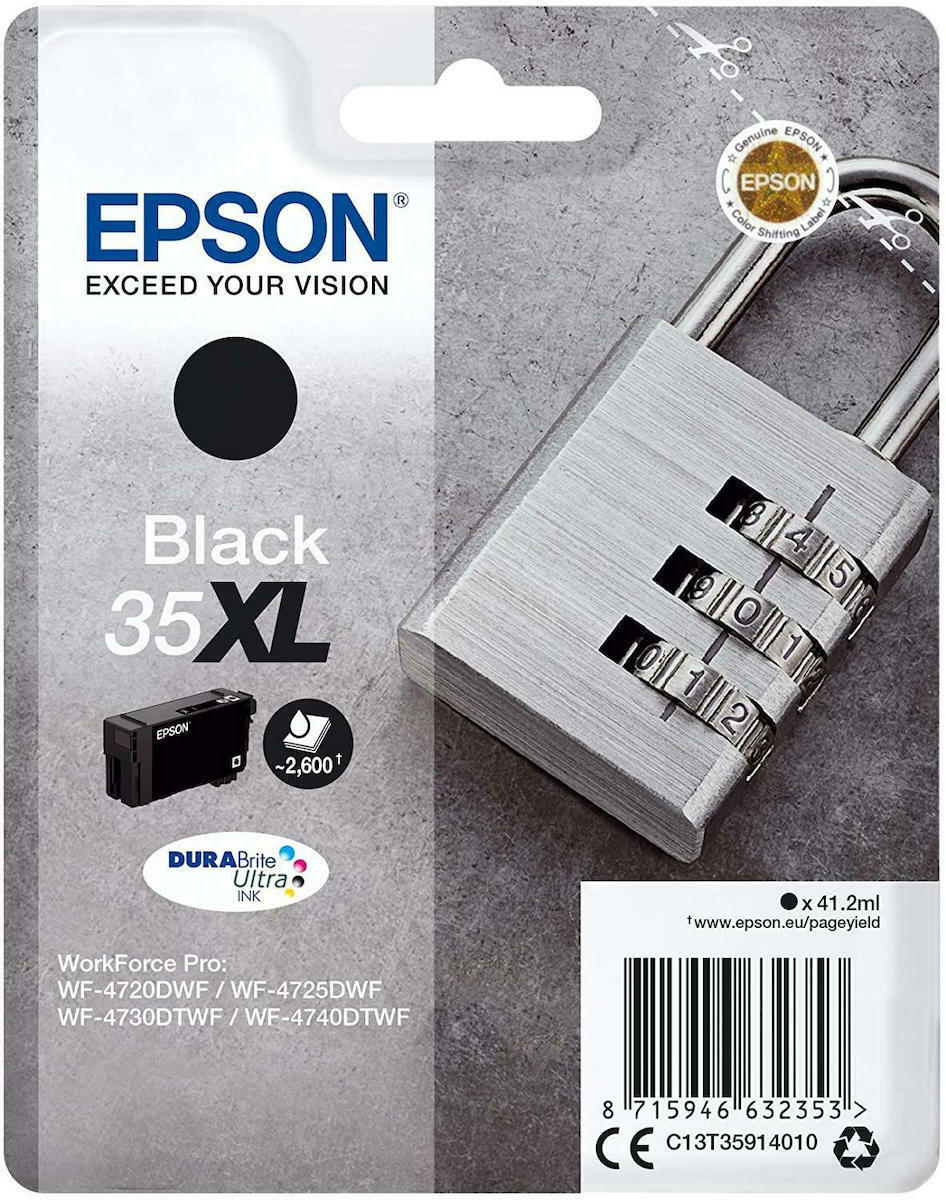 Epson 35XL Γνήσιο Μελάνι Εκτυπωτή InkJet Μαύρο (C13T35914020)