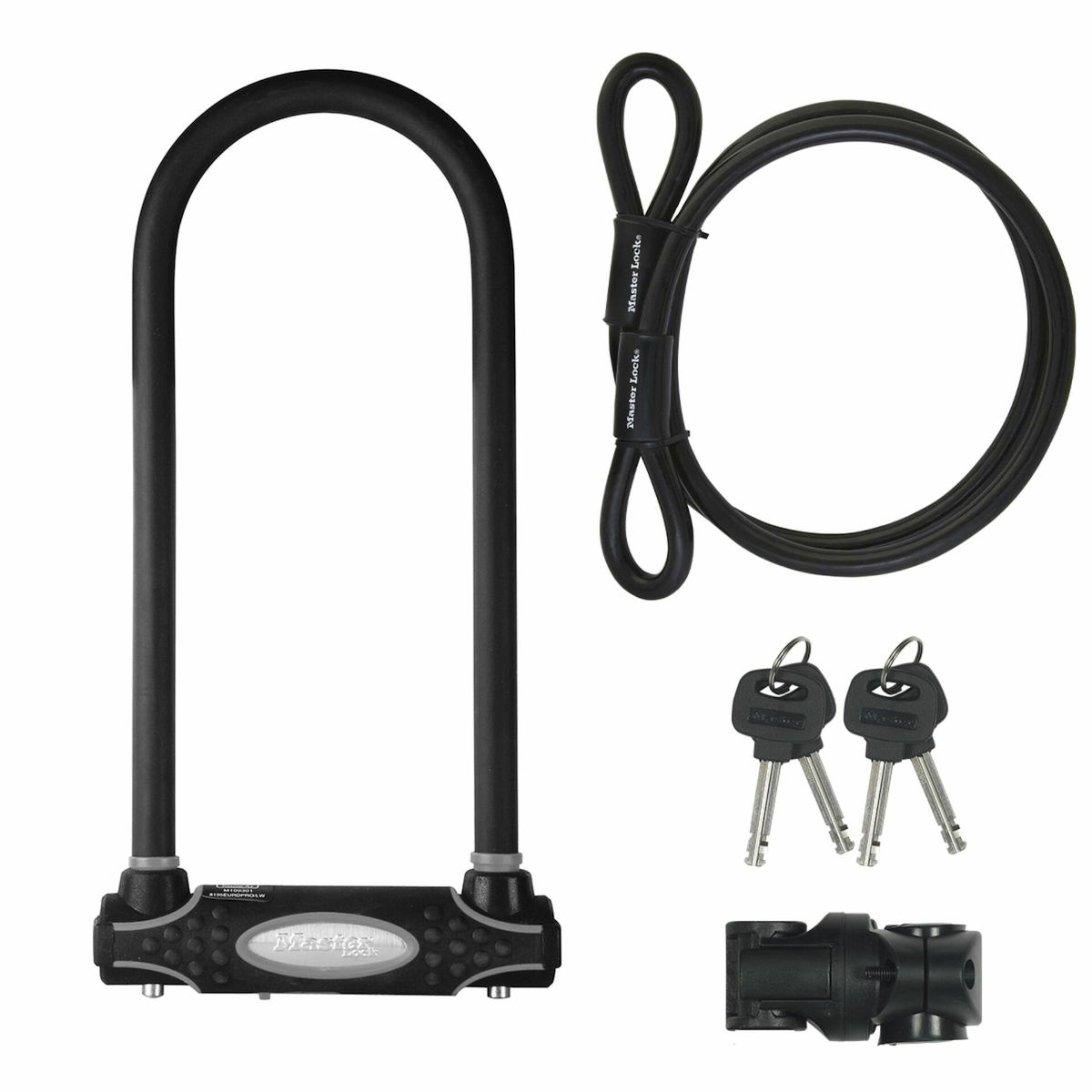 Master Lock U-Lock Κλειδαριά Ποδηλάτου Πέταλο με Κλειδί Μαύρη 13mm