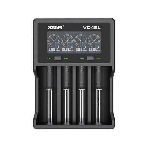 XTAR VC4SL USB Φορτιστής 4 Μπαταριών Li-ion/Ni-MH Μεγέθους AA/AAA/D/18650/21700