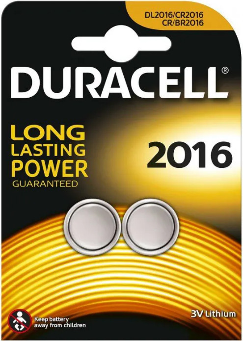 Duracell Long Lasting Power 2016 Μπαταρίες Λιθίου Ρολογιών CR2016 3V 2τμχ - Image 1