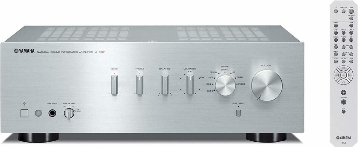 Yamaha A-S301 Ολοκληρωμένος Ενισχυτής Hi-Fi Stereo 95W/4Ω 60W/8Ω Ασημί - Image 1