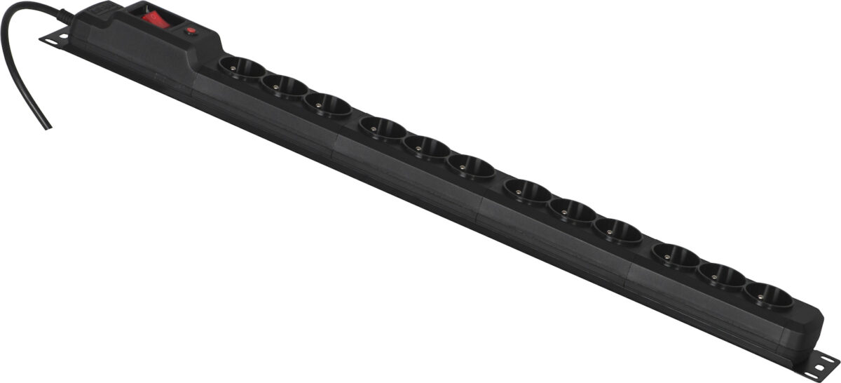 Active Jet Πολύπριζο Rack COMBO/12GN/3M/CZ Μαύρο - Image 4