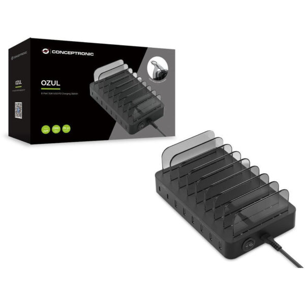 Conceptronic OZUL02B USB-C Βάση Φόρτισης 75W