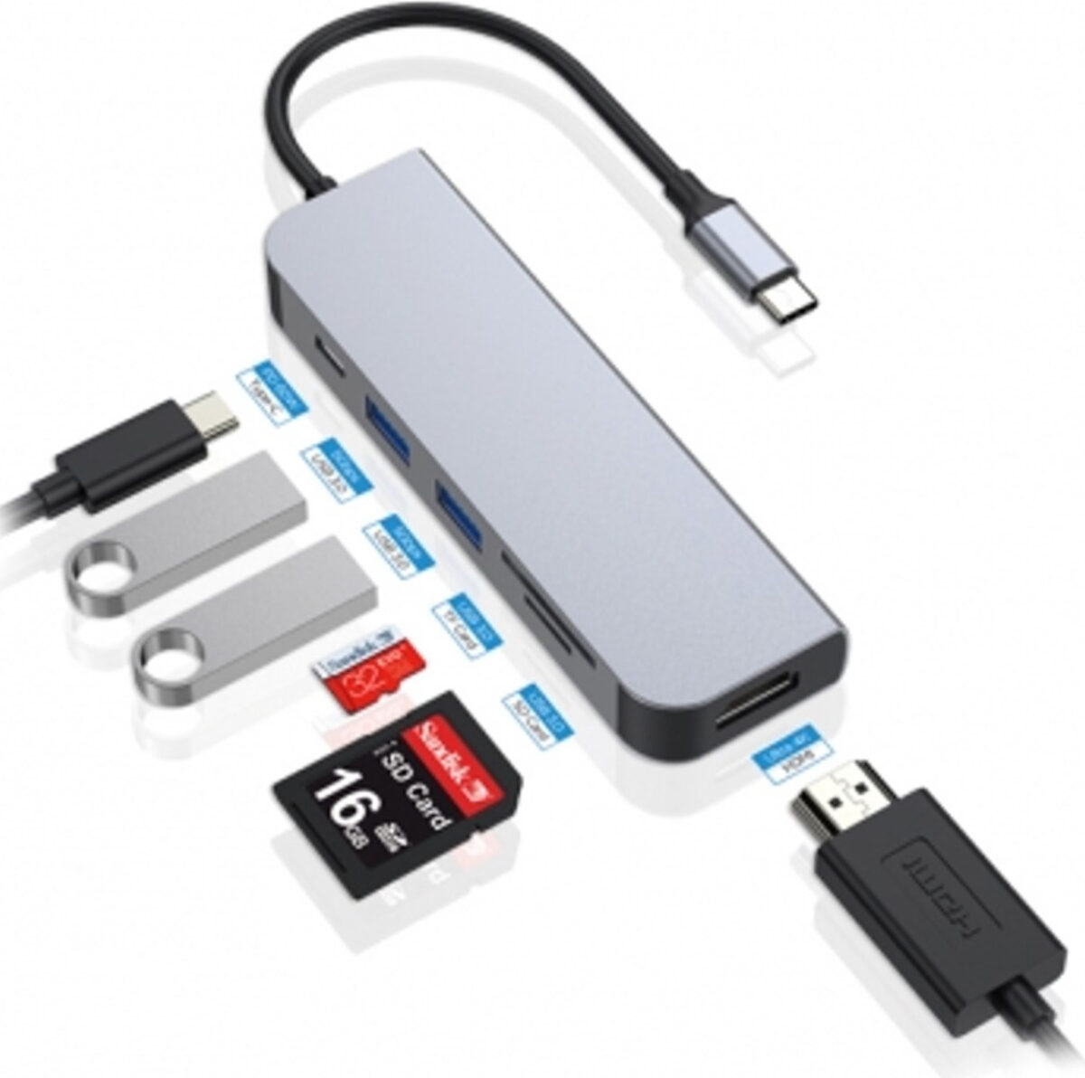 Conceptronic USB-C Docking Station με HDMI 4K PD (DONN02G) - Image 2