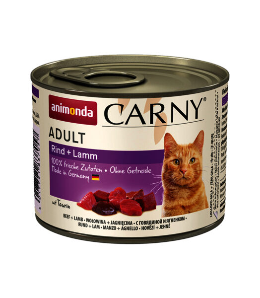 Animonda Carny Adult Υγρή Τροφή για Ενήλικες Γάτες σε Κονσέρβα με Αρνί και Βοδινό 200gr