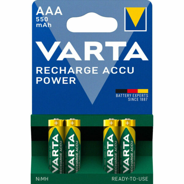Varta Recharge Accu Power AAA 550mAh 1.2V 4τμχ