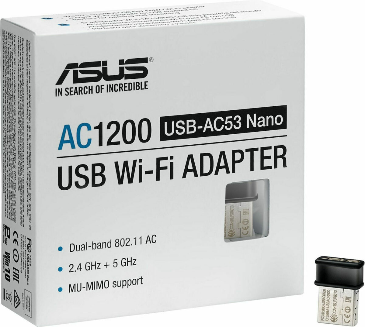 Asus USB-AC53 Nano Ασύρματος USB Αντάπτορας Δικτύου 1200Mbps - Image 2