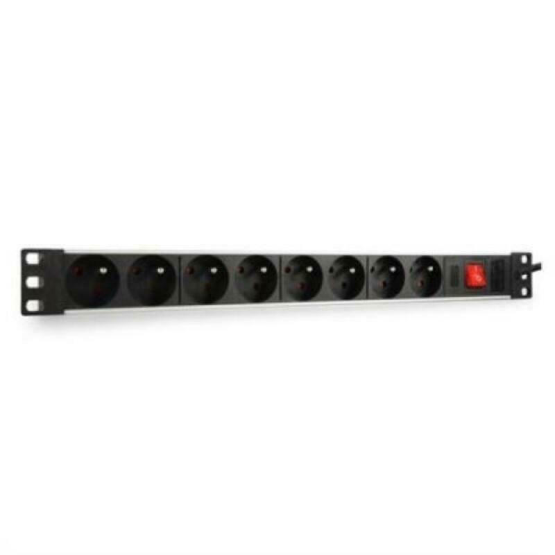 WP Πολύπριζο Rack 19 "8 Schuko WPN-PDU-G01-08 Μαύρο