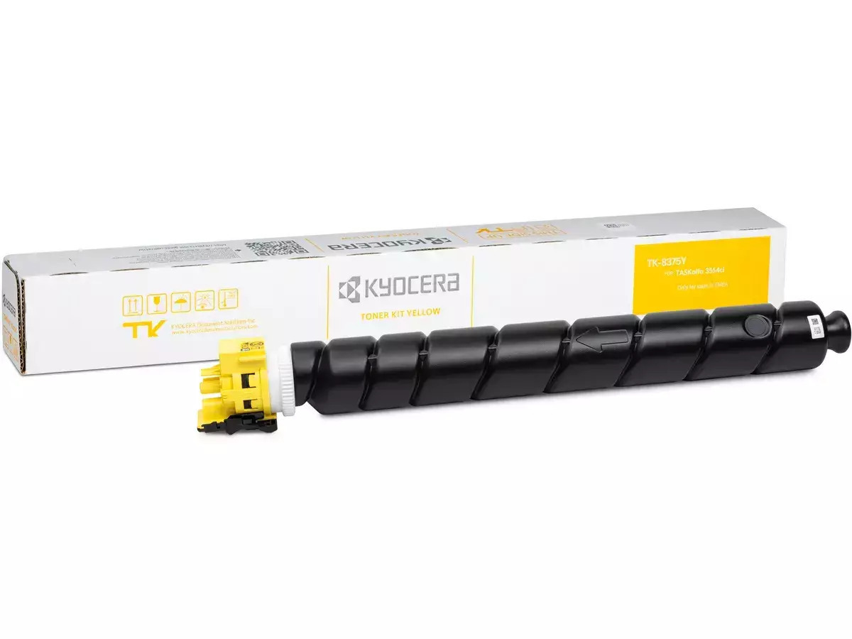 Kyocera TK-8375Y Γνήσιο Toner Laser Εκτυπωτή Κίτρινο (1T02XDANL0)