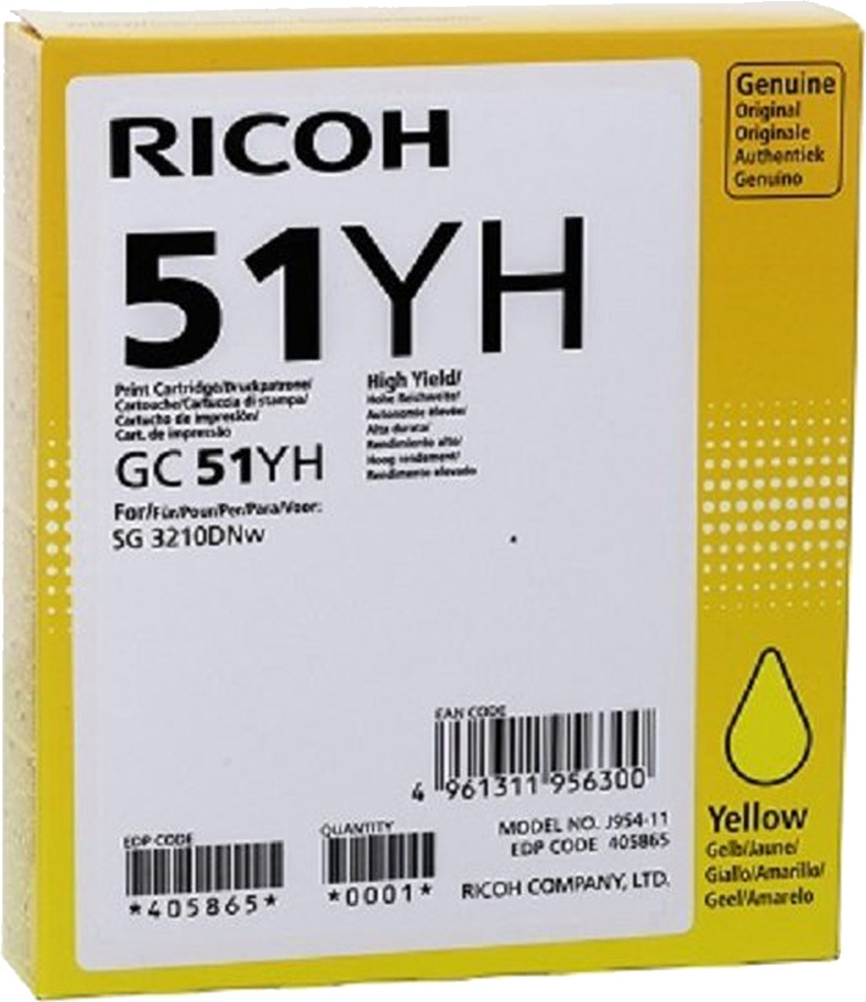 Ricoh GC51YH Γνήσιο Μελάνι Εκτυπωτή InkJet