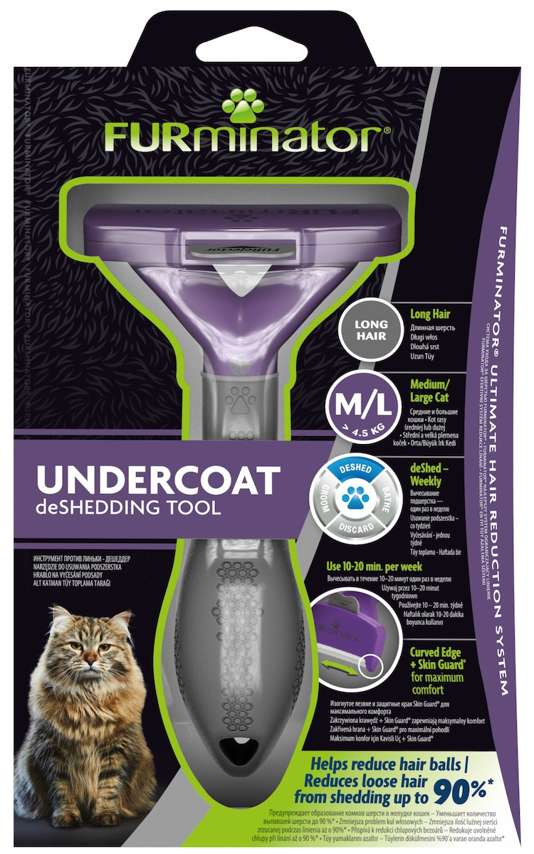 FURminator Βούρτσα Γάτας Longhaired Cats M L