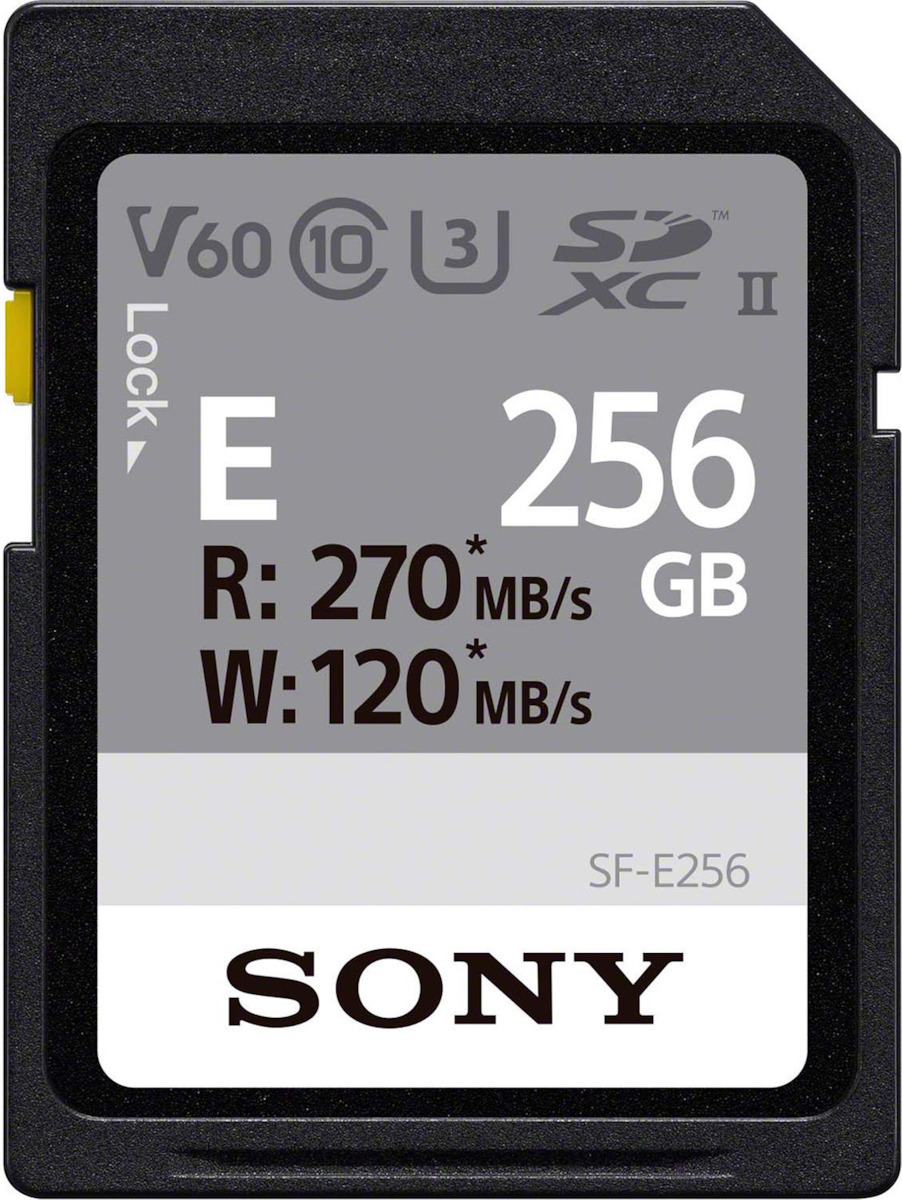 Sony SF-E Series SDXC 256GB Class 10 U3 V60 UHS-II