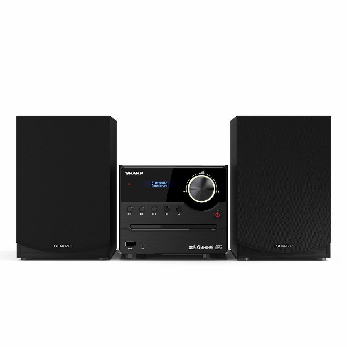 Sharp Ηχοσύστημα 2.0 XLB517 με CD / Digital Media Player και Bluetooth Μαύρο - Image 1