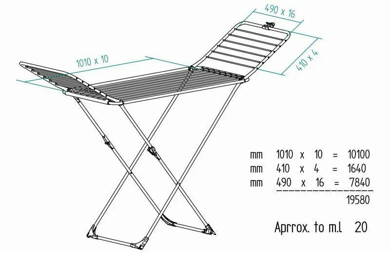 20220503093715_d719a19f Vileda Extra X-Legs Πτυσσόμενη Απλώστρα Δαπέδου από Μέταλλο με Μήκος Απλώματος 20m - Image 2
