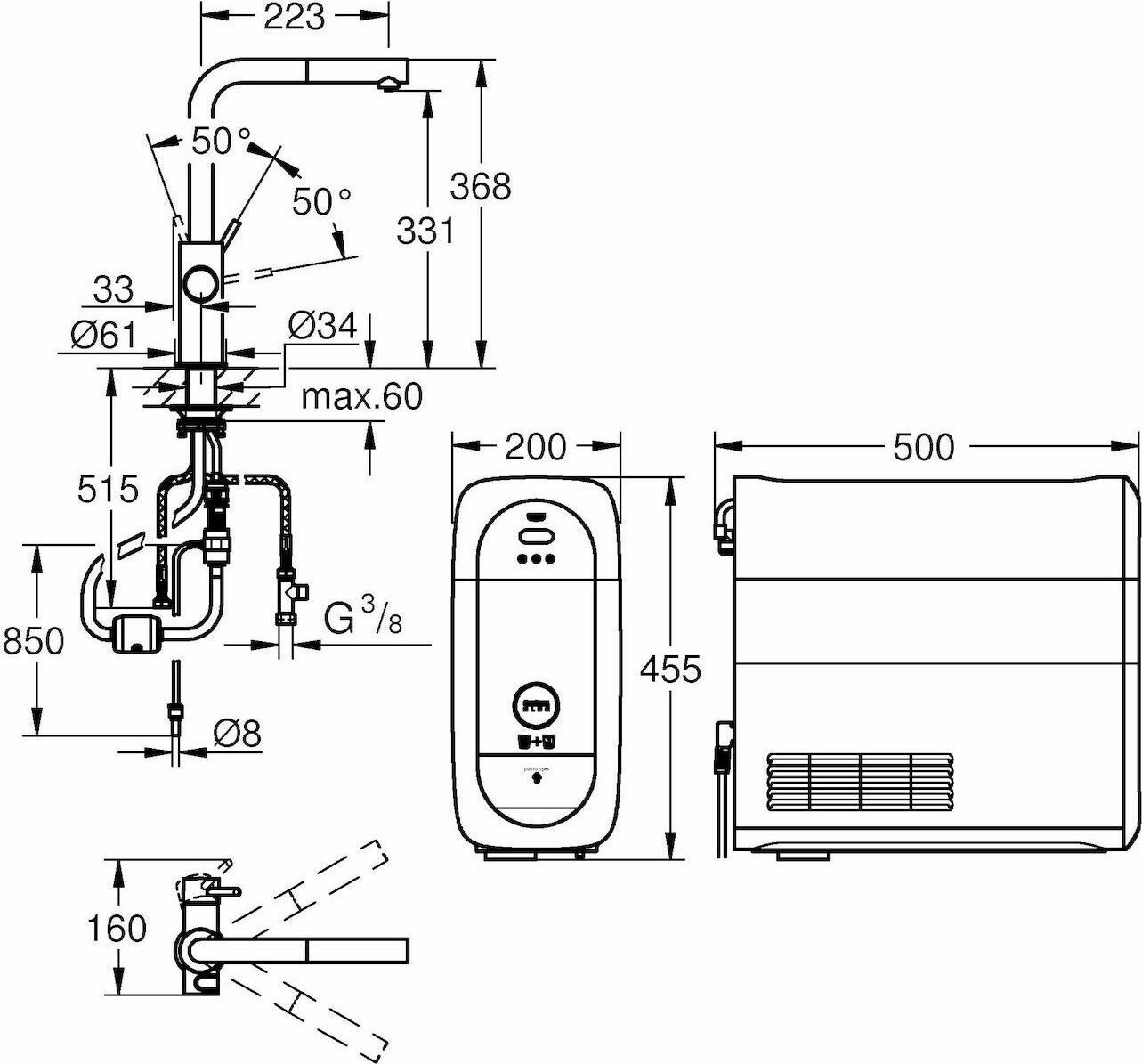20220510172209_1cb7296b Grohe Blue Home L-Spout Πάγκου Ασημί - Image 3