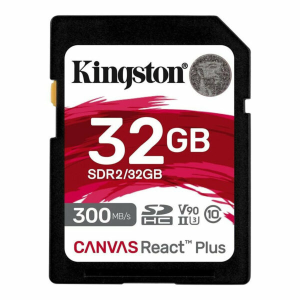 Kingston Canvas React Plus SDHC 32GB Class 10 U3 V90 UHS-II
