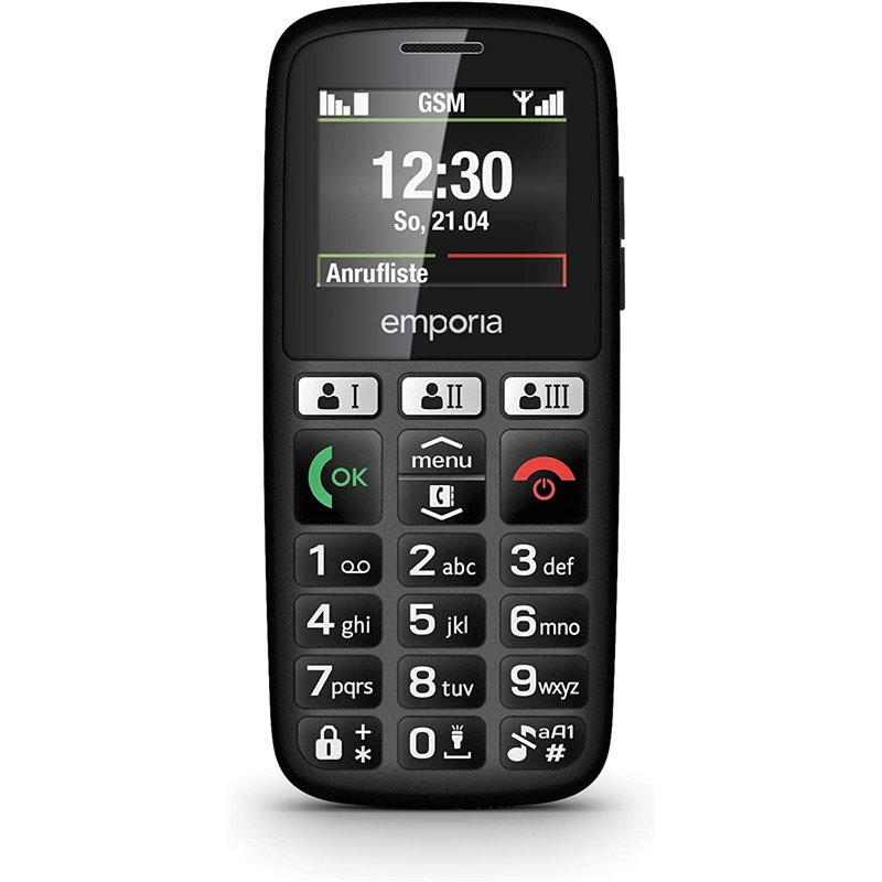 Emporia Happy E30 Single SIM Κινητό με Κουμπιά Μαύρο