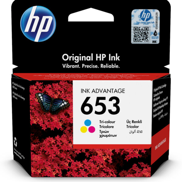 HP 653 Γνήσιο Μελάνι Εκτυπωτή InkJet