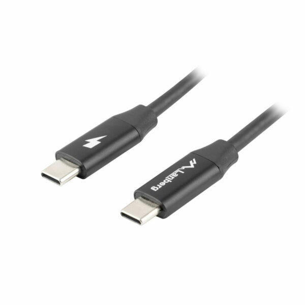 Lanberg USB 2.0 Cable USB-C male - USB-C 60W Μαύρο 1.8m (CA-CMCM-40CU-0018-BK)
