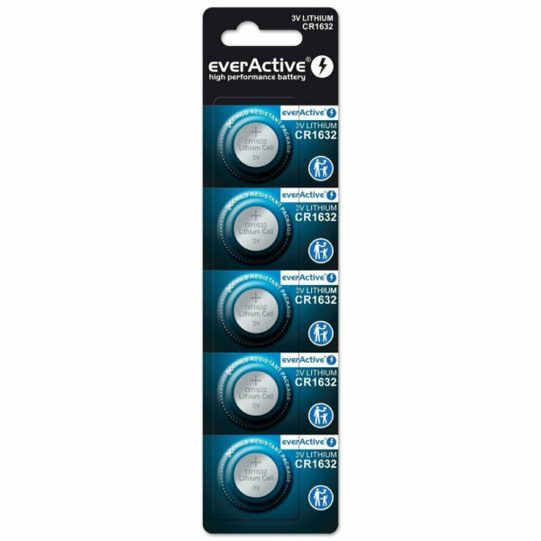 everActive Μπαταρίες Λιθίου Ρολογιών CR1632 3V 5τμχ