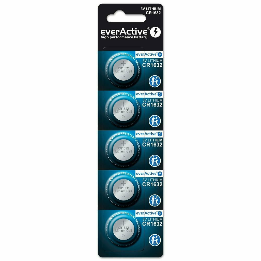 everActive Μπαταρίες Λιθίου Ρολογιών CR1632 3V 5τμχ