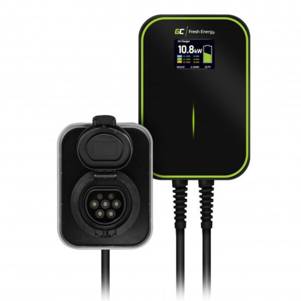 Green Cell EV15RFID Επιτοίχιος Τριφασικός Σταθμός Φόρτισης 22kW με Ενσωματωμένο Καλώδιο Type 2