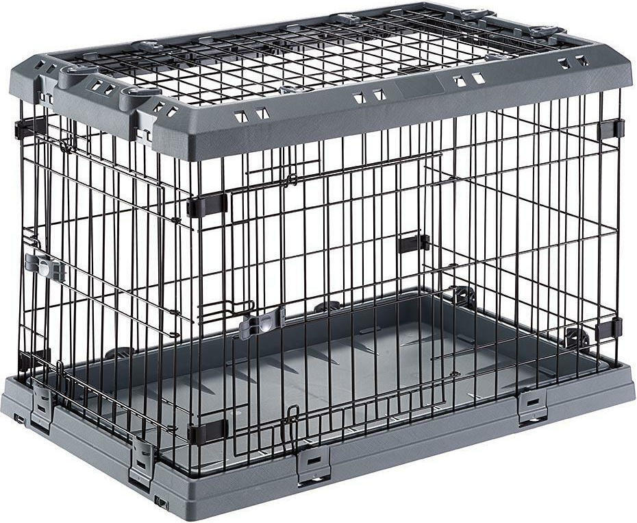 Ferplast Superior 75 Συρμάτινο Κλουβί Σκύλου Μαύρο 77x51x55cm