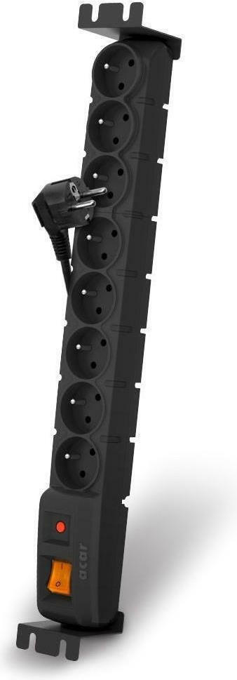 Acar Πολύπριζο Rack 8 AC outlet(s) 230 V Black 5 m ALP-ACARS8FA----05B