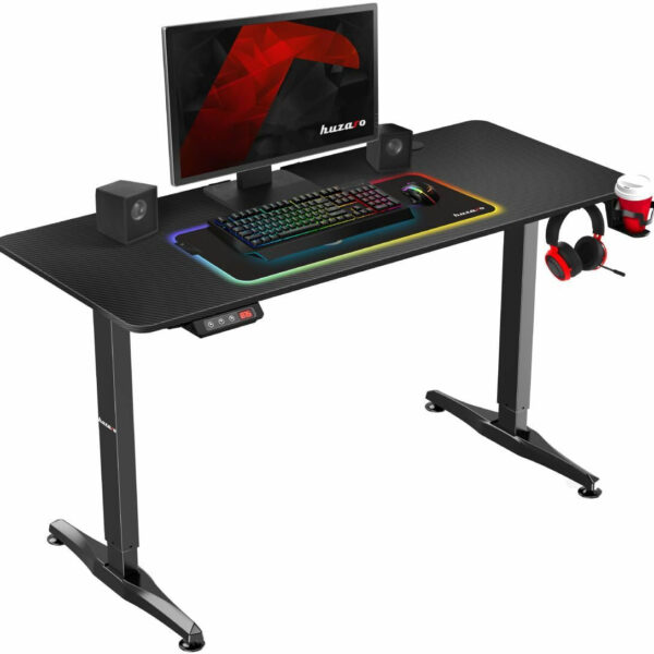 Ηλεκτρικό Γραφείο Gaming Hero 8.5 με Ρυθμιζόμενο Ύψος 140x60x74εκ. Black