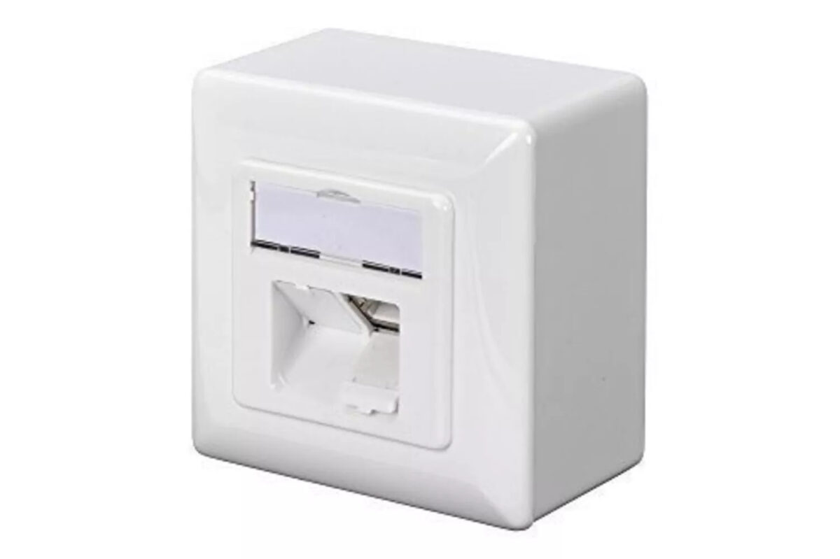 Digitus Εξωτερική Μονή Πρίζα Δικτύου RJ45 Τύπου Cat6 σε Λευκό Χρώμα DN-9006/B5-N - Image 1