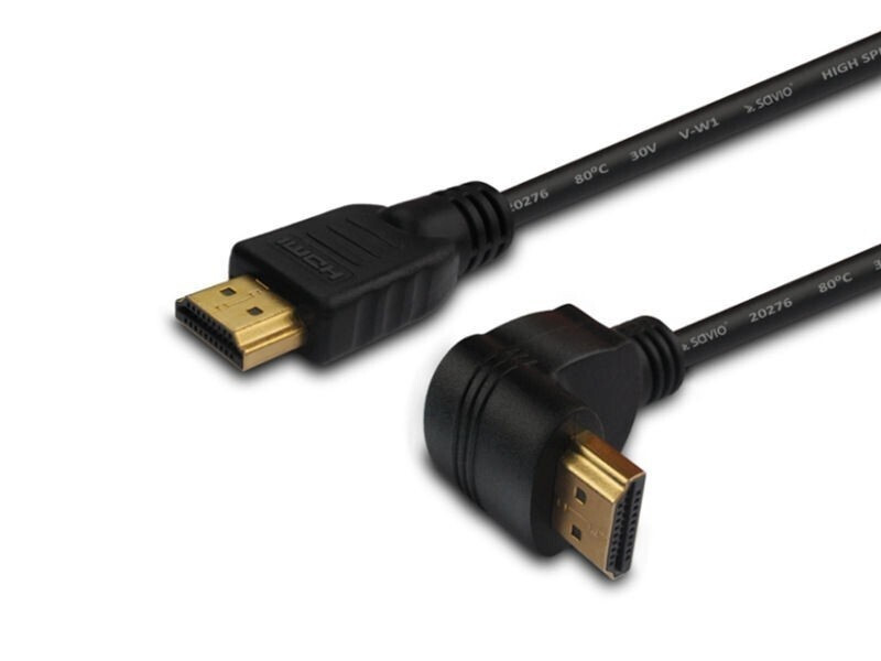 Savio HDMI 1.4 Angle (90°) HDMI male - HDMI male 1.5m Μαύρο (CL-04)