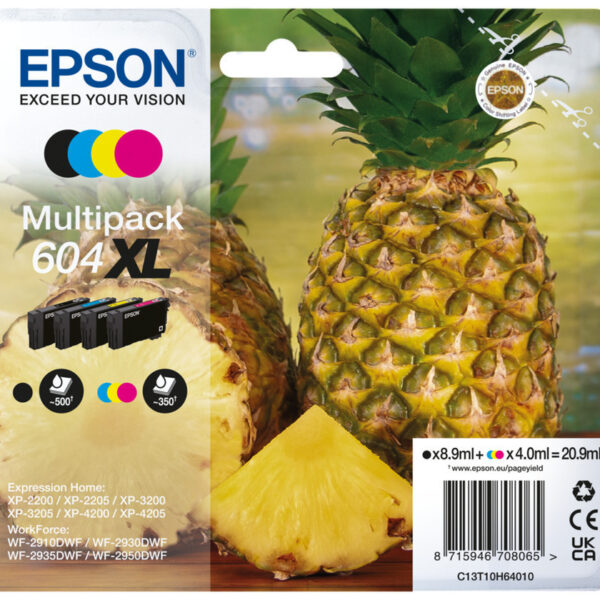 Epson Γνήσιο Πακέτο 4 Μελανιών Εκτυπωτή InkJet Κίτρινο / Κυανό / Ματζέντα / Μαύρο (C13T10H64510)