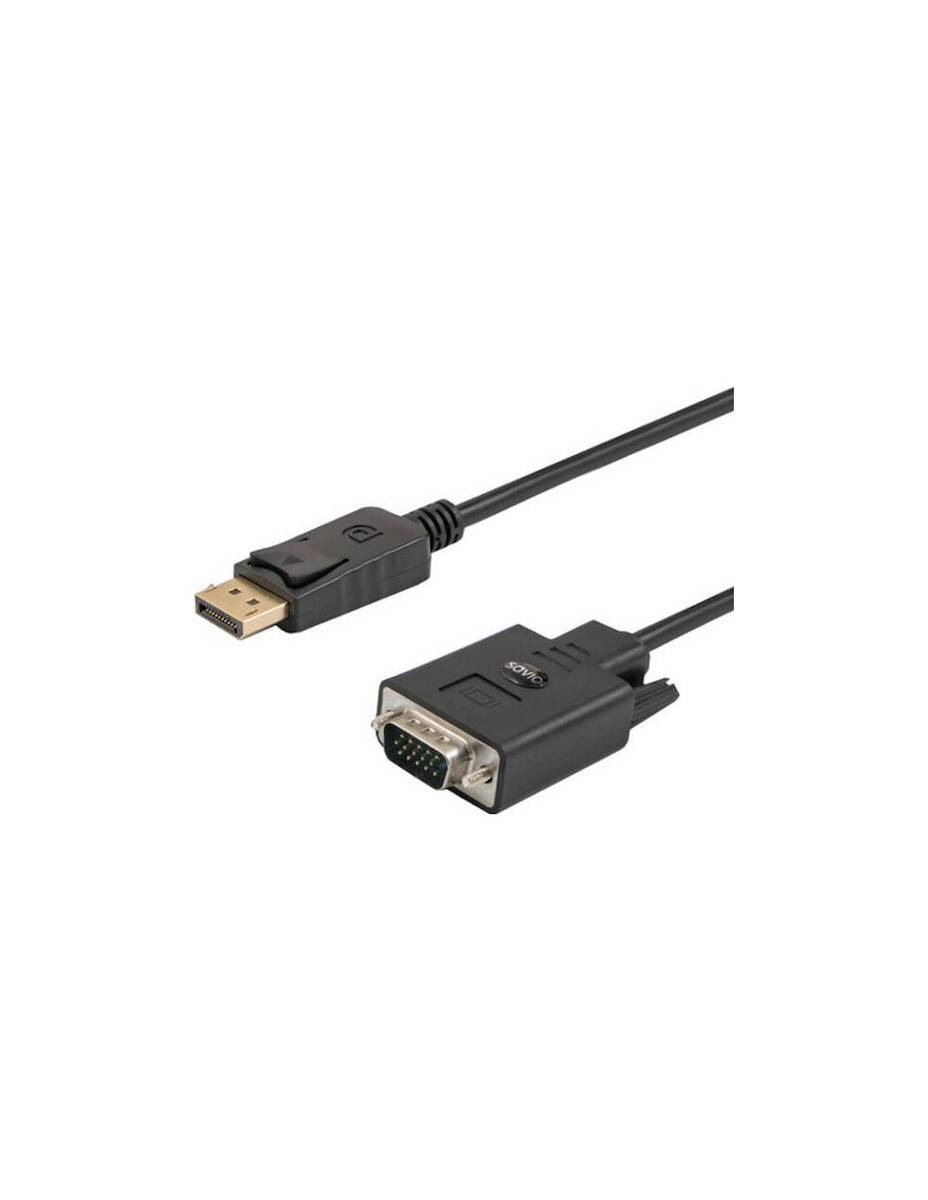 Savio Cable DisplayPort male - VGA male 1.8m (CL92)
