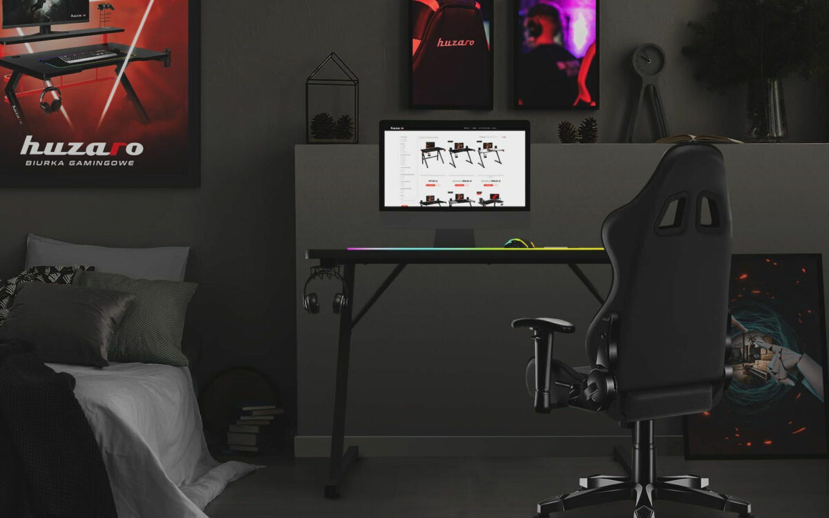 Γραφείο Gaming Hero 1.8 100x60x70εκ. Μαύρο - Image 2