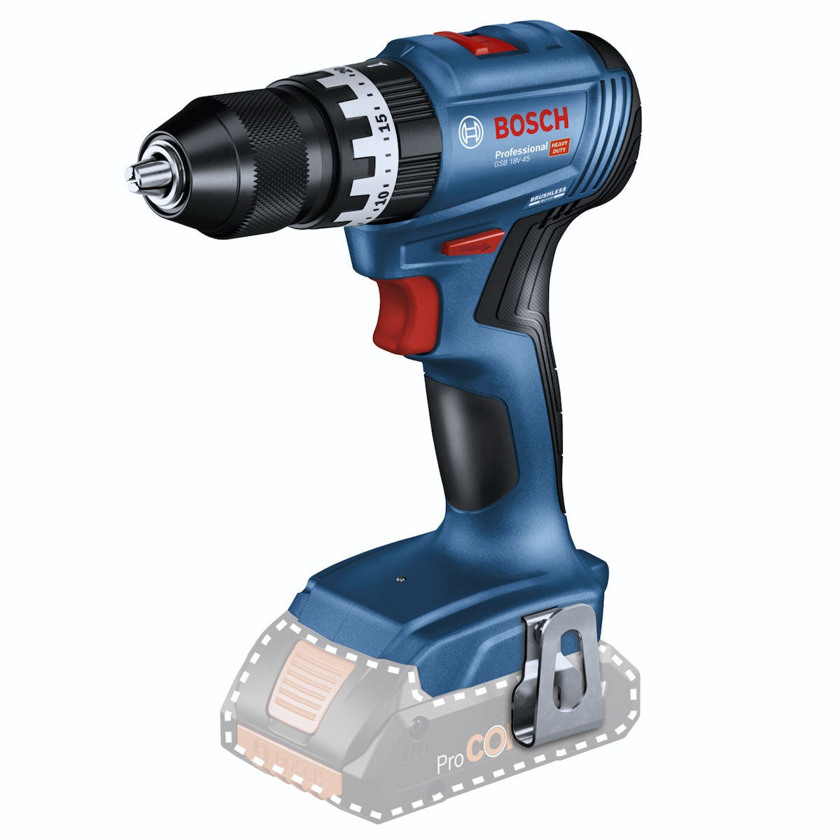 Bosch GSB 18V-45 Κρουστικό Δραπανοκατσάβιδο Μπαταρίας Solo Brushless 18V